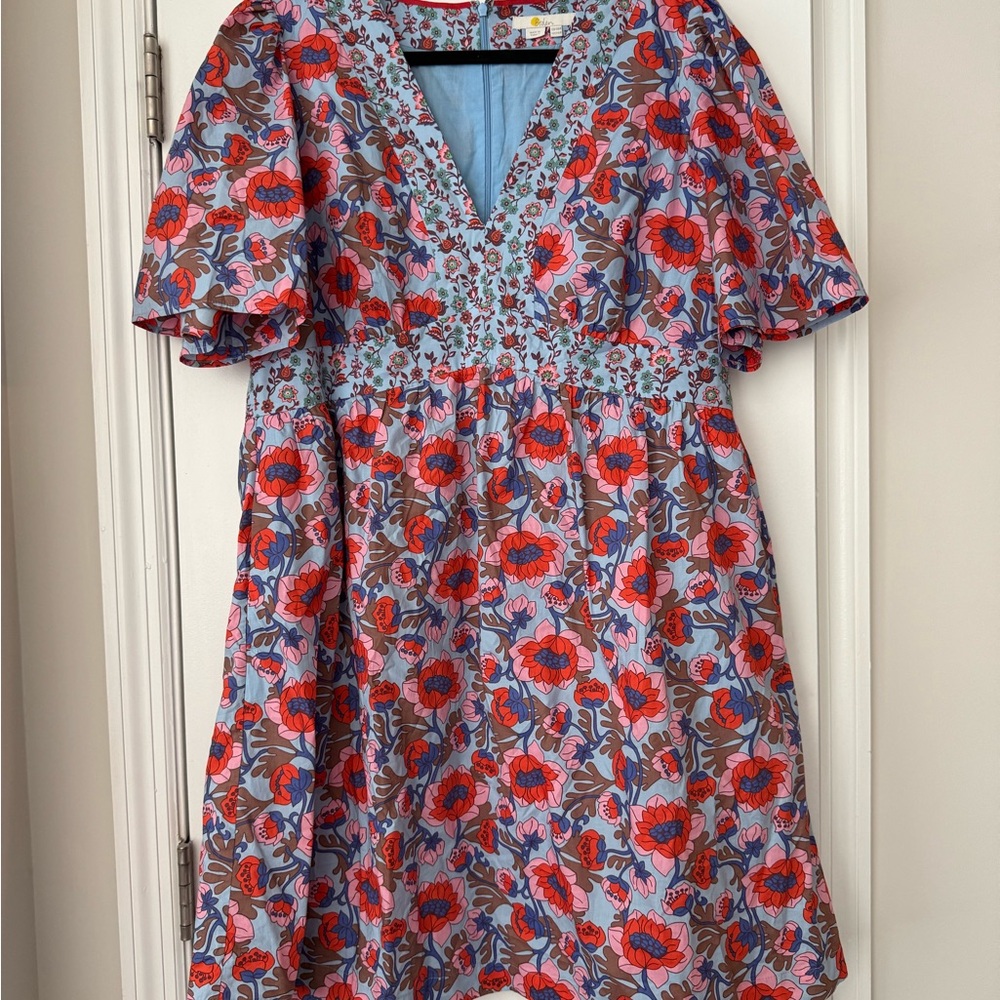 Boden Women’s V-Neck Mini Dress Size 14US